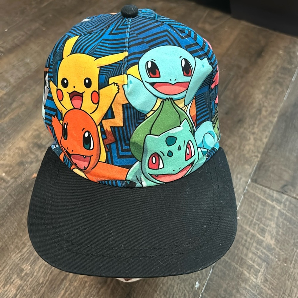 Official Pokemon Adjustable Snapback‎ Cap/Hat: Pikachu And Friends Youth